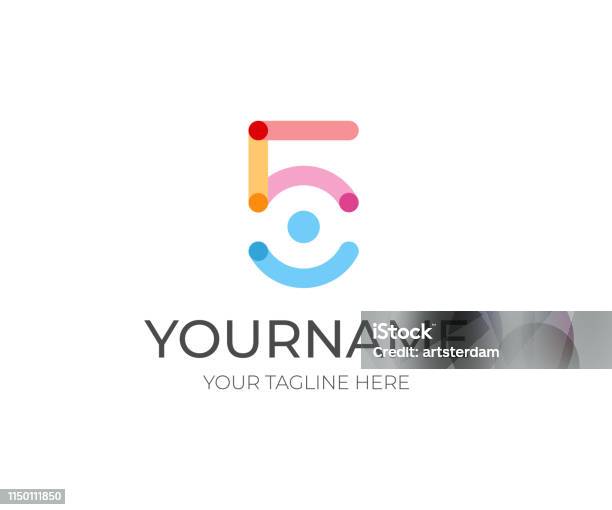 ナンバー5のデザイン抽象的な人間のベクトルの設計シンボル5イラスト - 数字の5のベクターアート素材や画像を多数ご用意 - 数字の5, 5人, 五つ