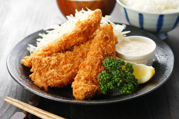 istock Chicken tender cutlet. Japanese food. 1150114968