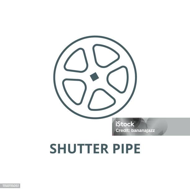 Shutter Pipe Vector Line Icon Linear Concept Outline Sign Symbol Stock Illustration - Download Image Now