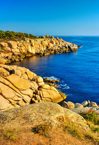 istock Landscape with rocky shore and blue sea 1150119324