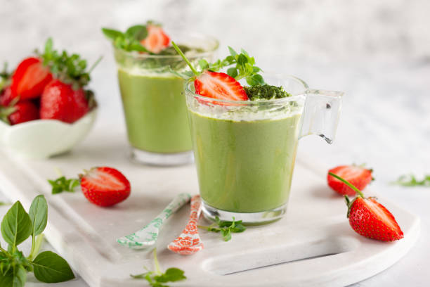 istock Matcha green tea panna cotta 1150120670