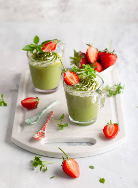 istock Matcha green tea panna cotta 1150120688