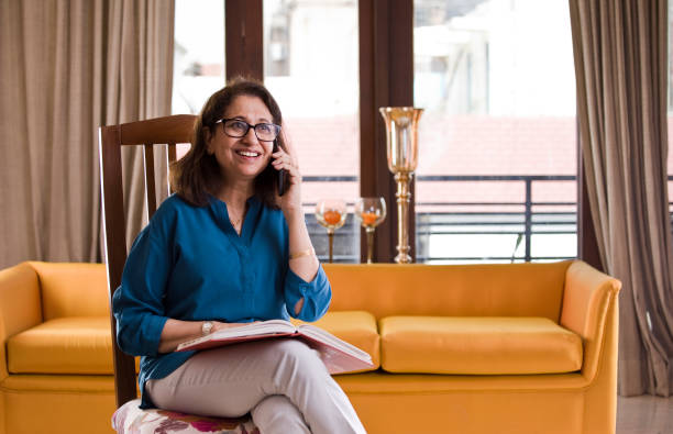 Senior woman reading a book
