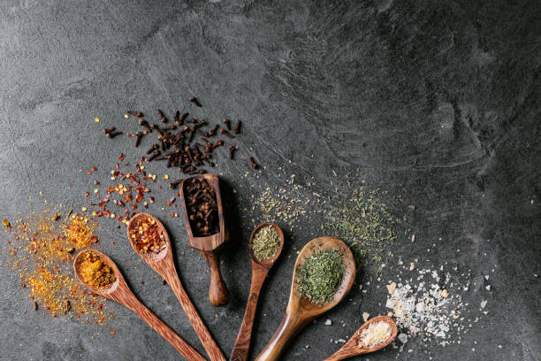 istock Variety of spices in spoons 1150121366