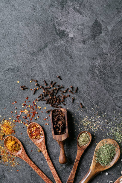 istock Variety of spices in spoons 1150121369