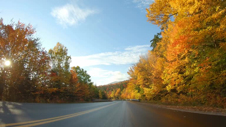The Kancamagus Highway in Northern NH is a 34 mile scenic highway that stretches from Lincoln, NH to Conway, NH