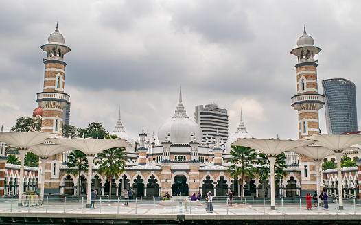 Sultan Abdul Samad Jamek Mosque in Downtown Kuala Lumpur, Malaysia