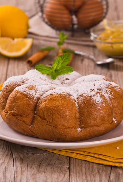 istock Cake with lemon cream filling. 1150125986