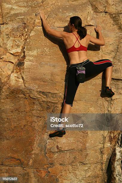 여자 Rockclimber 건강한 생활방식에 대한 스톡 사진 및 기타 이미지 - 건강한 생활방식, 결심, 고독-개념