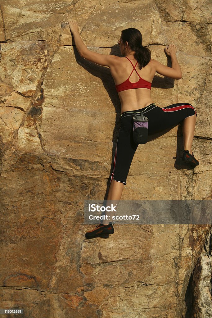 Mulher Rockclimber - Foto de stock de Adulto royalty-free