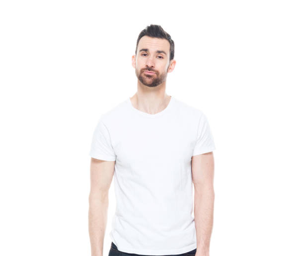 istock Handsome man in white shirt and jeans 1150127124