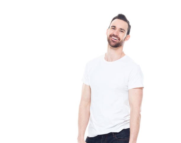 istock Handsome man in white shirt and jeans 1150127726