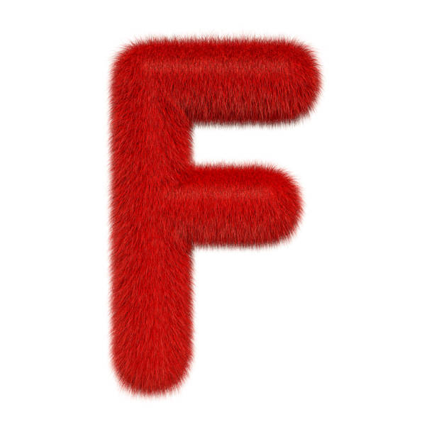 istock Colored, fluffy, hairy letter F. 3D rendering isolated on white background 1150136568