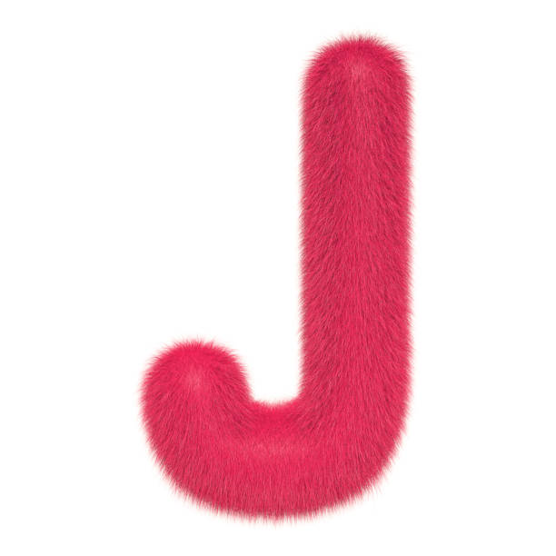 istock Colored, fluffy, hairy letter J. 3D rendering isolated on white background 1150136631