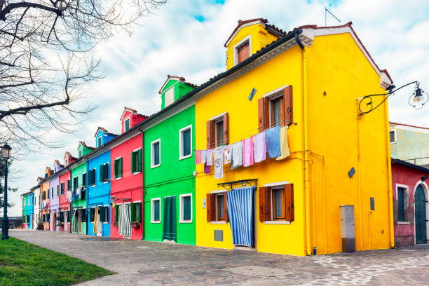 istock Colorful houses in Burano, Venice 1150137704