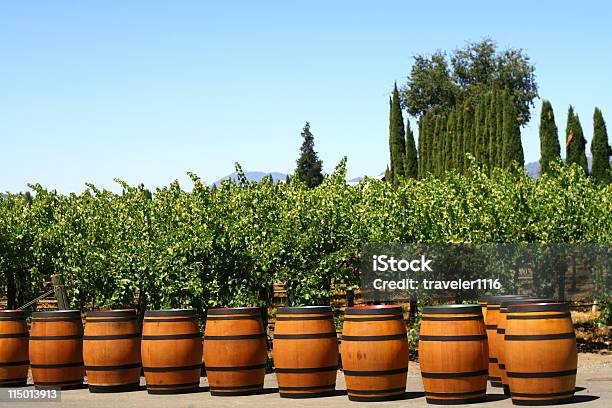 Barriles De Vino Foto de stock y más banco de imágenes de Barril de vino - Barril de vino, Valle de Napa, California