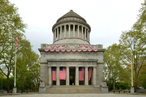 Photo of Grant Tomb, known as General Grant National Memorial, final resting place of Ulysses Grant, 18th President of United States, and his wife, Julia Grant. Completed in 1897