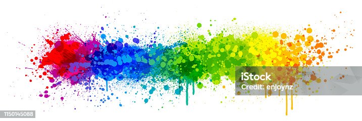 istock Rainbow paint splash 1150145088