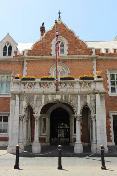 istock Gibraltar - town hall in the main street 1150151359