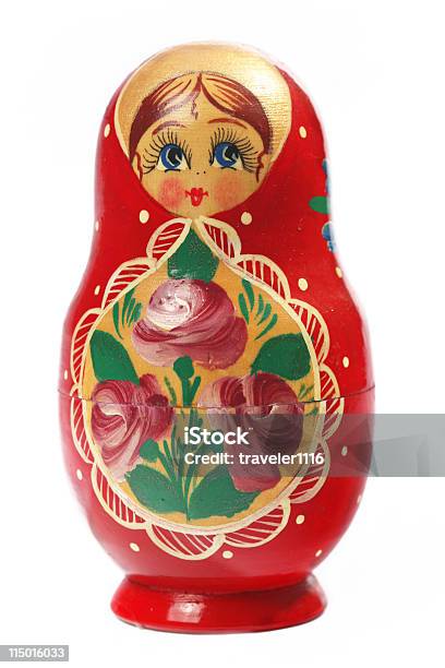 Russische Puppe Stockfoto und mehr Bilder von Russische Puppe - Russische Puppe, Weißer Hintergrund, Babuschka-Kopftuch