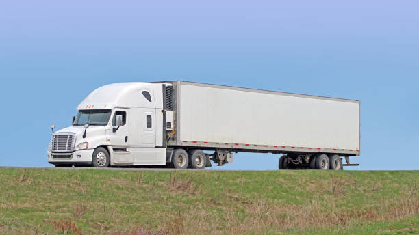 istock Semi Truck On Interstate Delivering Its Load 1150163175