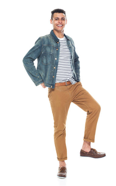 istock Good looking African American black man wearing a jean jacket - serious 1150163368