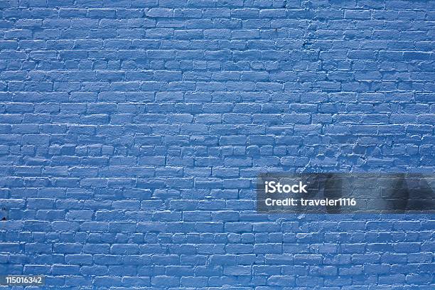 Blaue Wand Xl Stockfoto und mehr Bilder von Blau - Blau, Ziegelmauer, Ziegel