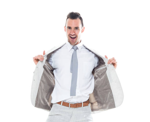 istock Handsome businessman is excited and dancing 1150163669