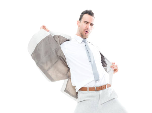 istock Handsome businessman is excited and dancing 1150164213
