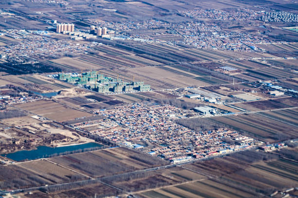 Beijing,China in the residential area which is visible from an airplane Beijing,China in the residential area which is visible from an airplane. Shooting Location: Beijing 15495 stock pictures, royalty-free photos & images