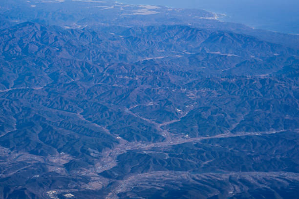 Korean Peninsula of mountainous areas Korean Peninsula of mountainous areas. Shooting Location: Korea 世界地図 stock pictures, royalty-free photos & images