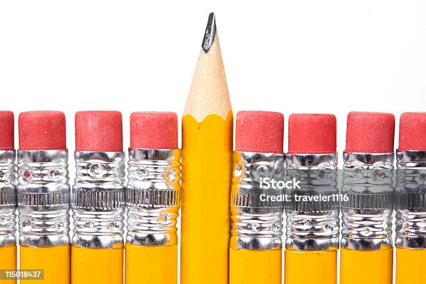 Yellow Pencils Stock Photo - Download Image Now - Art and Craft Equipment, Bright, Brightly Lit