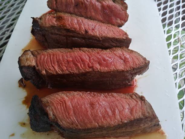 istock Steak - Red meat - medium rare steak - rare steak - protien 1150184915