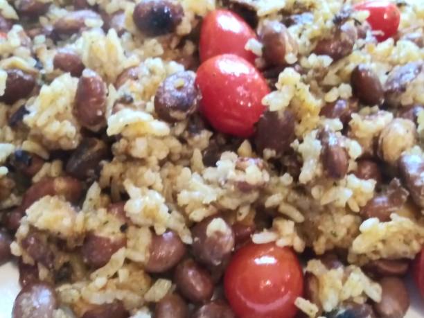 istock Rice, beans and tomatoes - Taco beans and rice salad 1150185129