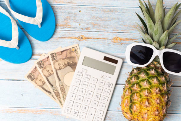 Pineapple wearing sunglasses and money