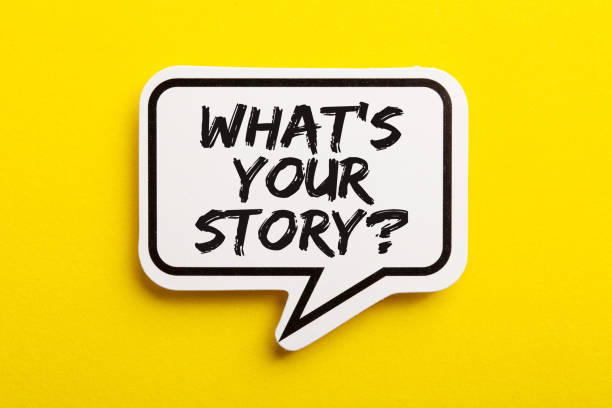 istock What Is Your Story Speech Bubble Isolated On Yellow Background 1150185826