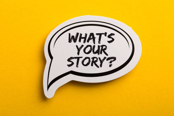 istock What Is Your Story Speech Bubble Isolated On Yellow Background 1150185832