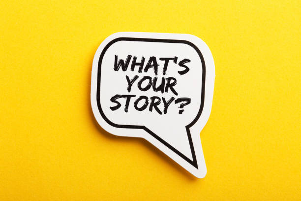 istock What Is Your Story Speech Bubble Isolated On Yellow Background 1150185848