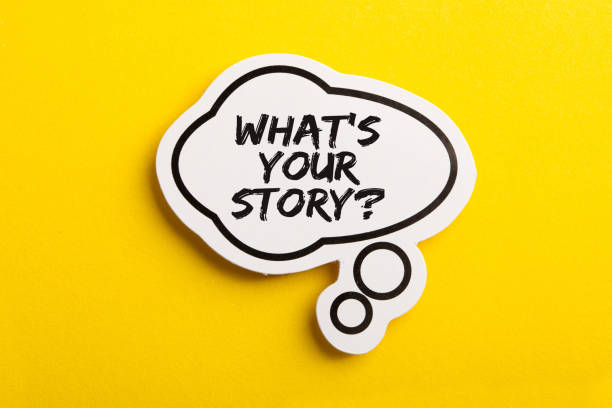 istock What Is Your Story Speech Bubble Isolated On Yellow Background 1150185850