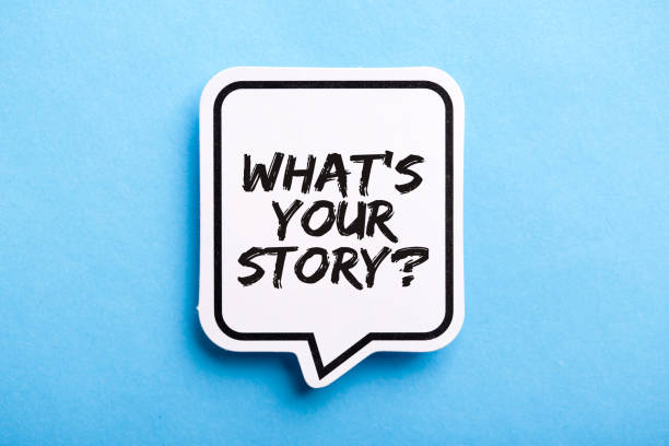 istock What Is Your Story Speech Bubble Isolated On Blue Background 1150185855