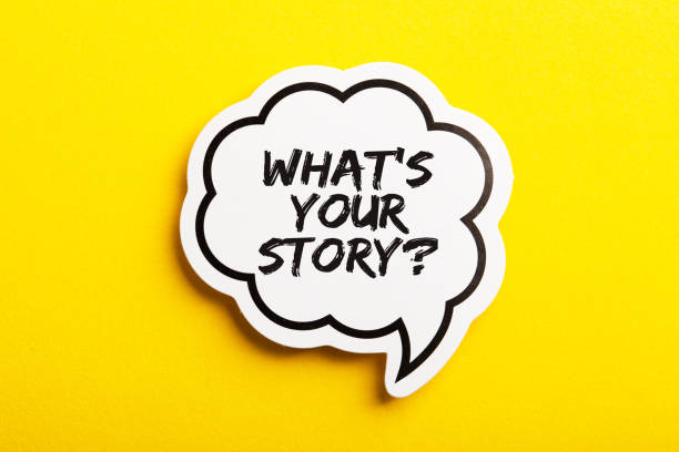 istock What Is Your Story Speech Bubble Isolated On Yellow Background 1150185856