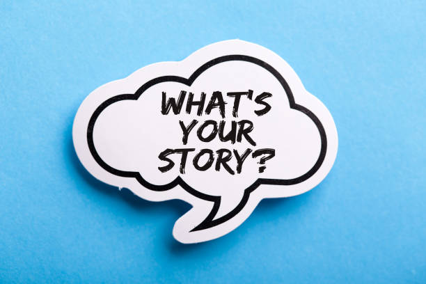 istock What Is Your Story Speech Bubble Isolated On Blue Background 1150185861