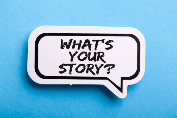 istock What Is Your Story Speech Bubble Isolated On Blue Background 1150185863