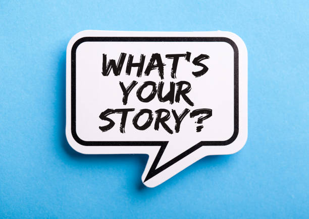 istock What Is Your Story Speech Bubble Isolated On Blue Background 1150185868