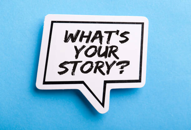 istock What Is Your Story Speech Bubble Isolated On Blue Background 1150185869