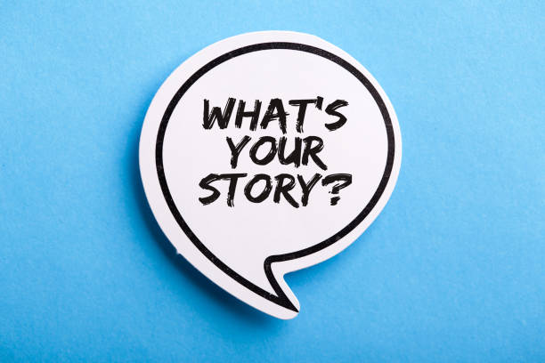 istock What Is Your Story Speech Bubble Isolated On Blue Background 1150185870