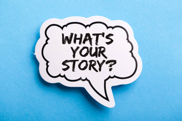 istock What Is Your Story Speech Bubble Isolated On Blue Background 1150185873