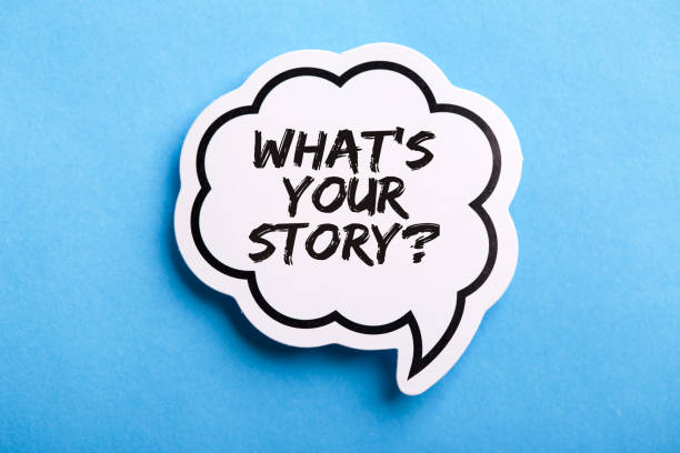 istock What Is Your Story Speech Bubble Isolated On Blue Background 1150185874