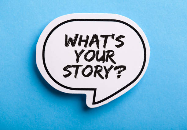 istock What Is Your Story Speech Bubble Isolated On Blue Background 1150185880