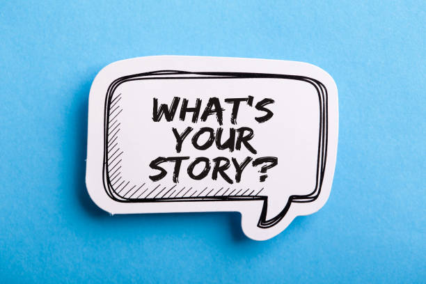 istock What Is Your Story Speech Bubble Isolated On Blue Background 1150185881